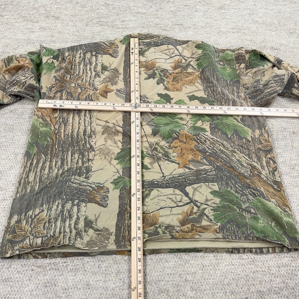 Vintage Trebark Camo Shirt Men 3XL Long Sleeve 90s Y2K USA Jerzees Faded Grunge - Picture 10 of 15